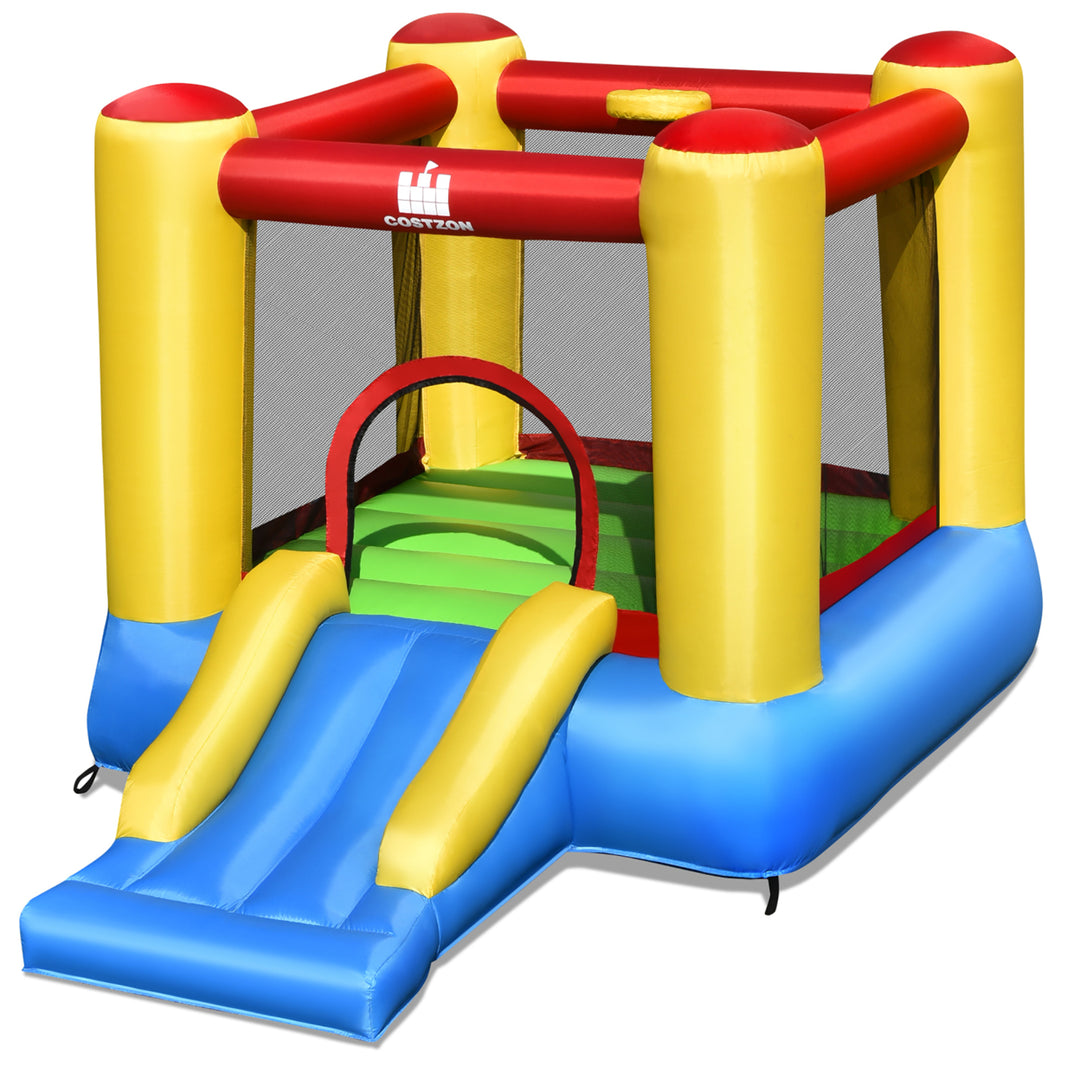 Inflatable Bouncer Kids Slide Bounce House for Indoor Outdoor without Blower Image 8