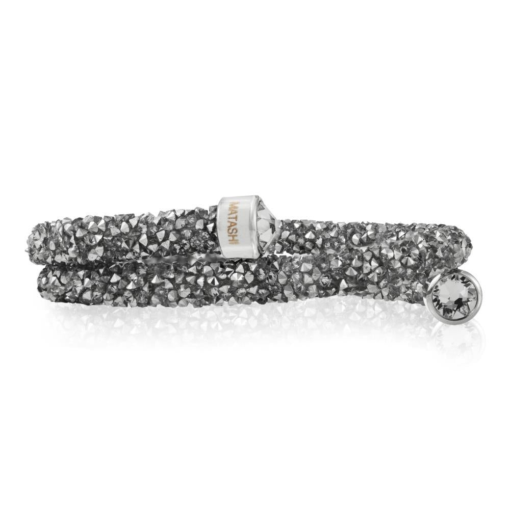 Matashi Silver Krysta Wrap Around Luxurious Crystal Bracelet Image 4