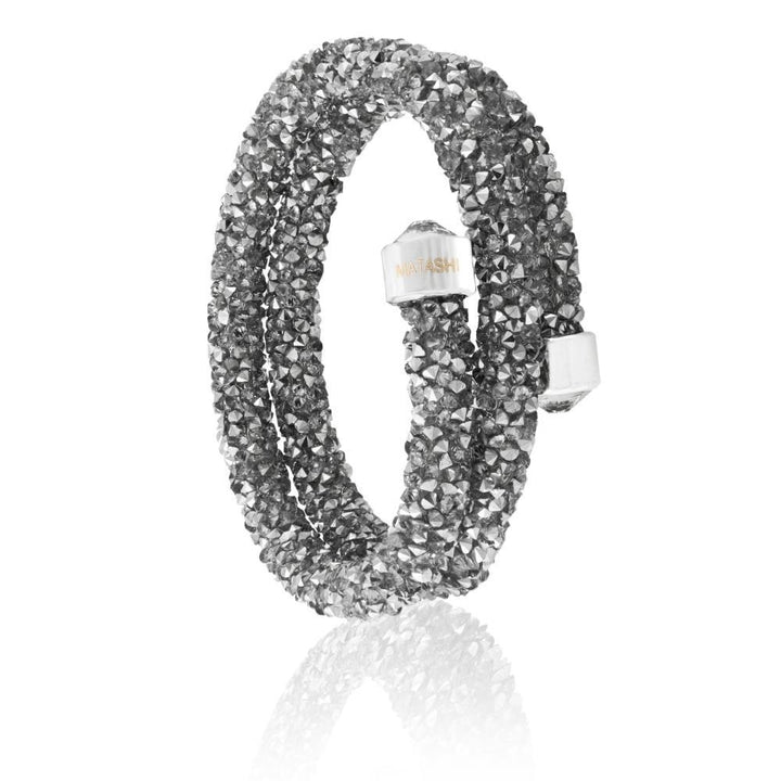 Matashi Silver Krysta Wrap Around Luxurious Crystal Bracelet Image 5