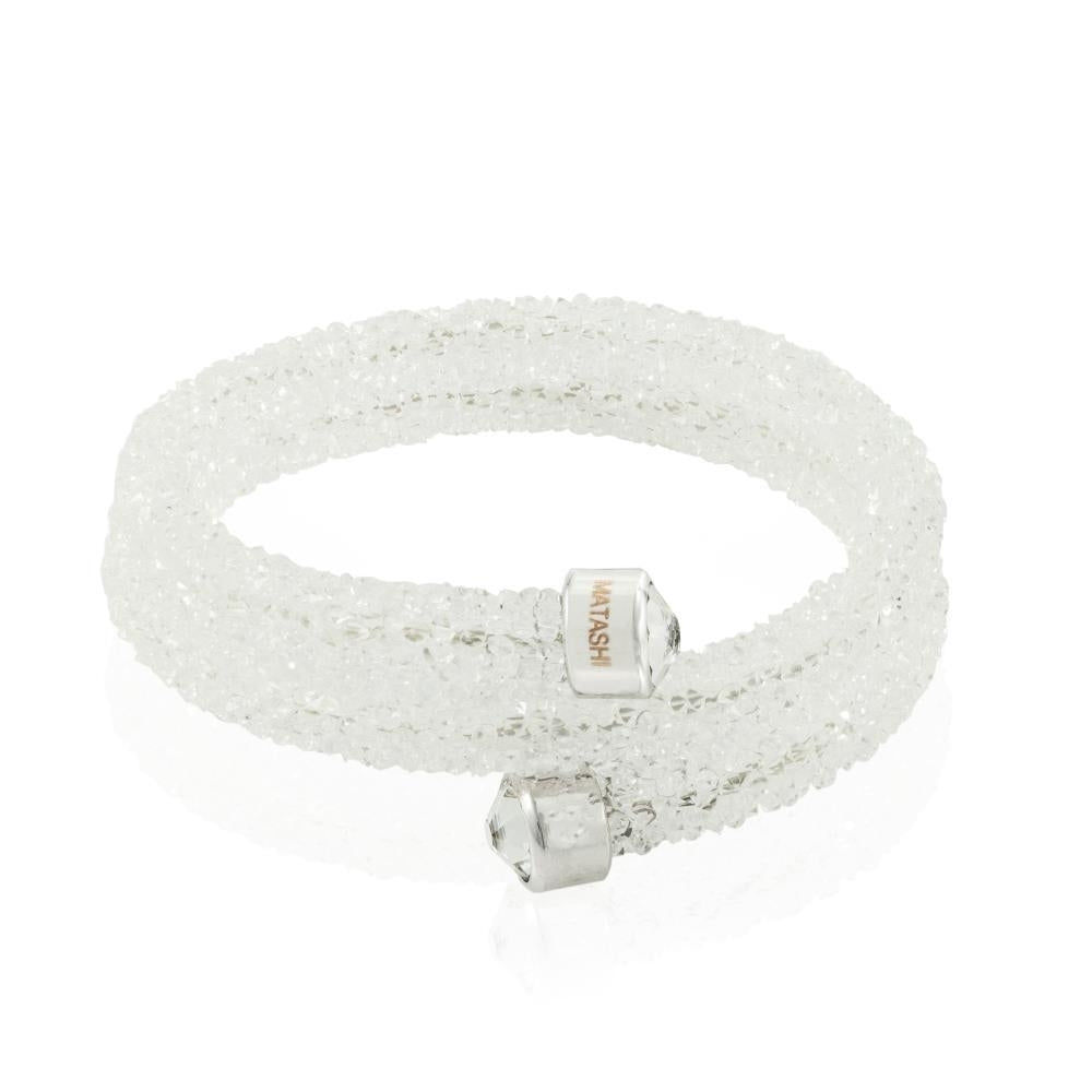 Matashi Krysta White Wrap Around Luxurious Crystal Bracelet Image 3