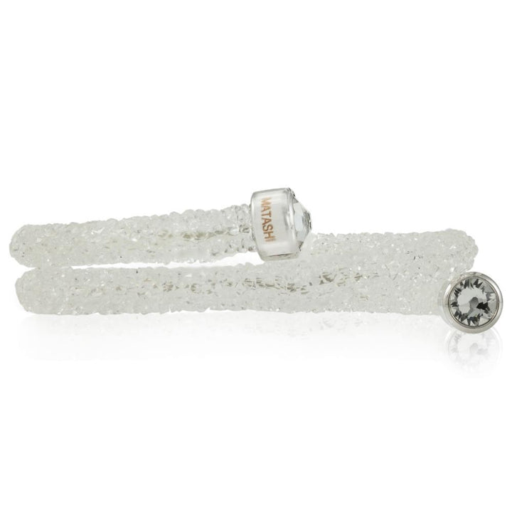 Matashi Krysta White Wrap Around Luxurious Crystal Bracelet Image 4