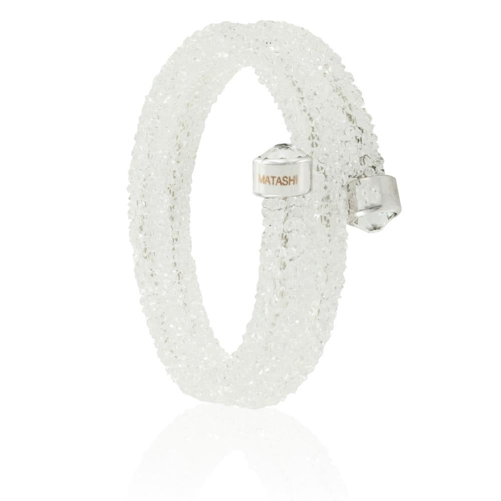 Matashi Krysta White Wrap Around Luxurious Crystal Bracelet Image 5