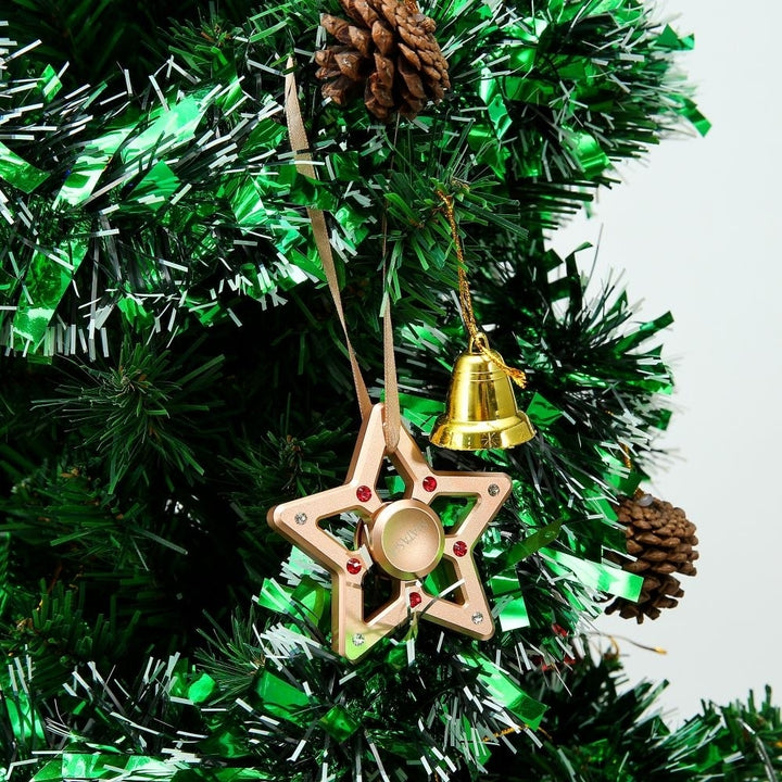 Matashi Rose Gold Hanging Christmas Tree Star Ornament with Matashi Crystals Decorations for Holiday Wedding Party Tree Image 3