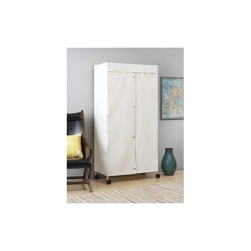 Heavy Duty Garment Rack Cover Portable Wardrobe Clothes Closet Storage Canvas Image 1