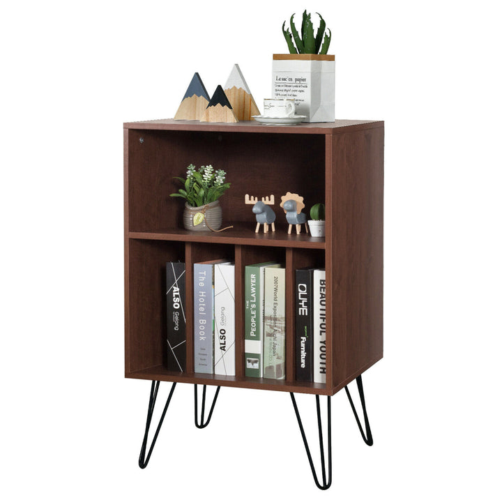 File Cabinet W/Split Storage Standing Display Bookshelf Bedroom Image 1