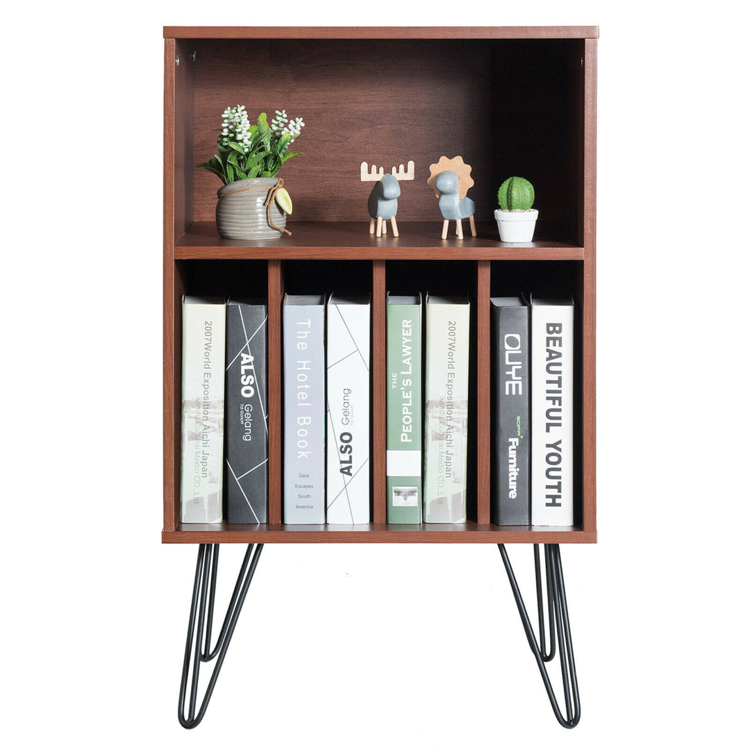 File Cabinet W/Split Storage Standing Display Bookshelf Bedroom Image 9