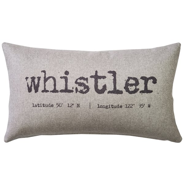 Whistler Gray Felt Coordinates Pillow 12x19 Inch Rectangular Polyfill Insert Image 1