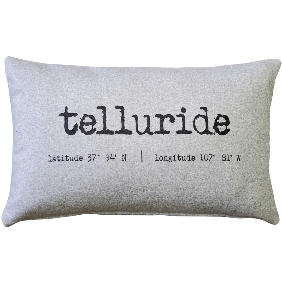 Telluride Gray Felt Coordinates Pillow 12x19 Rectangular Polyfill Insert Image 1