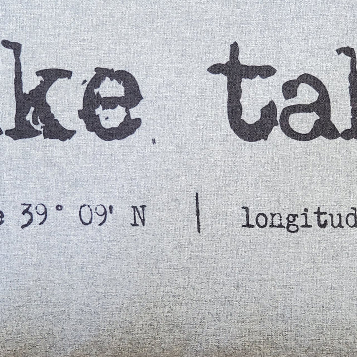 Lake Tahoe Gray Felt Coordinates Pillow 12x19 Rectangular Polyester Insert Image 2