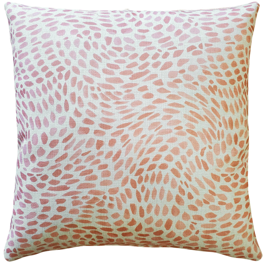 Matisse Coral Pink Throw Pillow 19x19 Square Polyester Insert Hidden Zipper Image 1