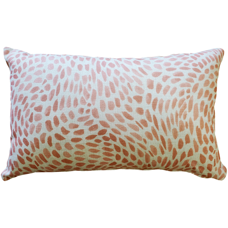 Matisse Coral Pink 12x19 Lumbar Pillow Polyester Woven Fabric Modern Design Image 1