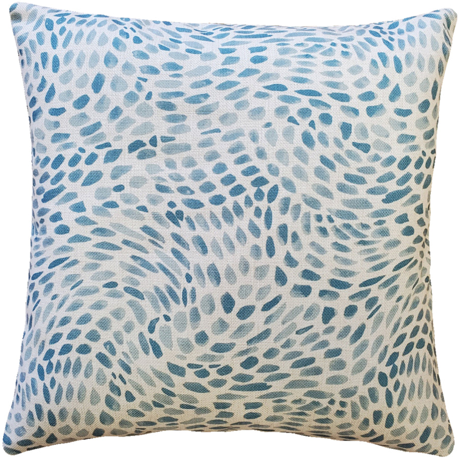 Matisse Dots Toile Blue Throw Pillow 19x19 Square Polyester Cover Polyfill Insert Image 1