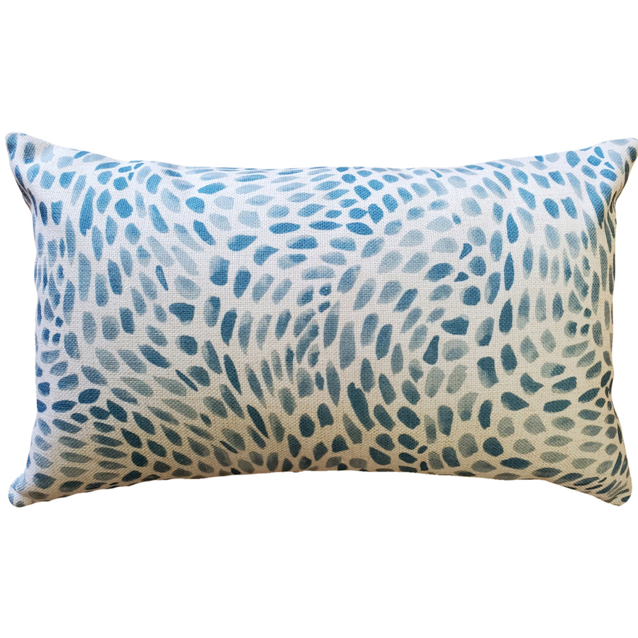 Matisse Dots Toile Blue Pillow 12x19 Polyfill Insert Rectangular 100% Polyester Image 1