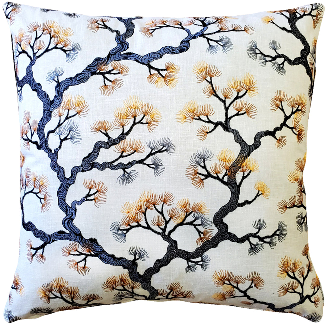 Bonsai Pine Onyx Amber Throw Pillow 19x19 Inches Square with Polyfill Insert Image 1