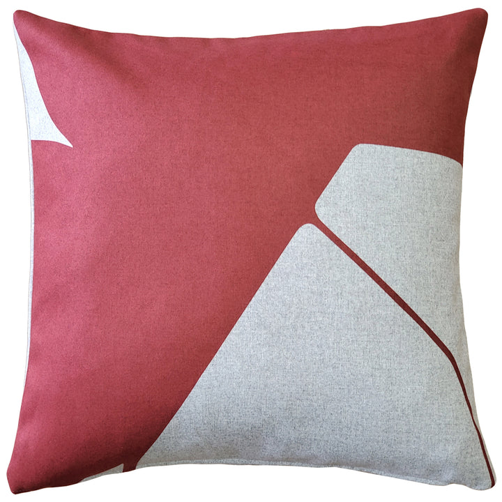 Boketto Spanish Red Throw Pillow 19x19 Inch Square Polyester Felt with Insert Image 1