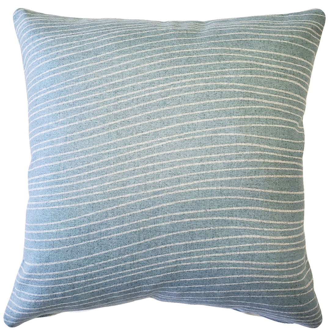 Meraki Paradiso Blue Throw Pillow 19x19 Square Polyfill Insert Light Gray Mint Image 1