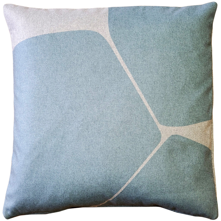 Aurora Paradiso Blue Throw Pillow 19x19 Inches Square, Complete Pillow with Polyfill Pillow Insert Image 1