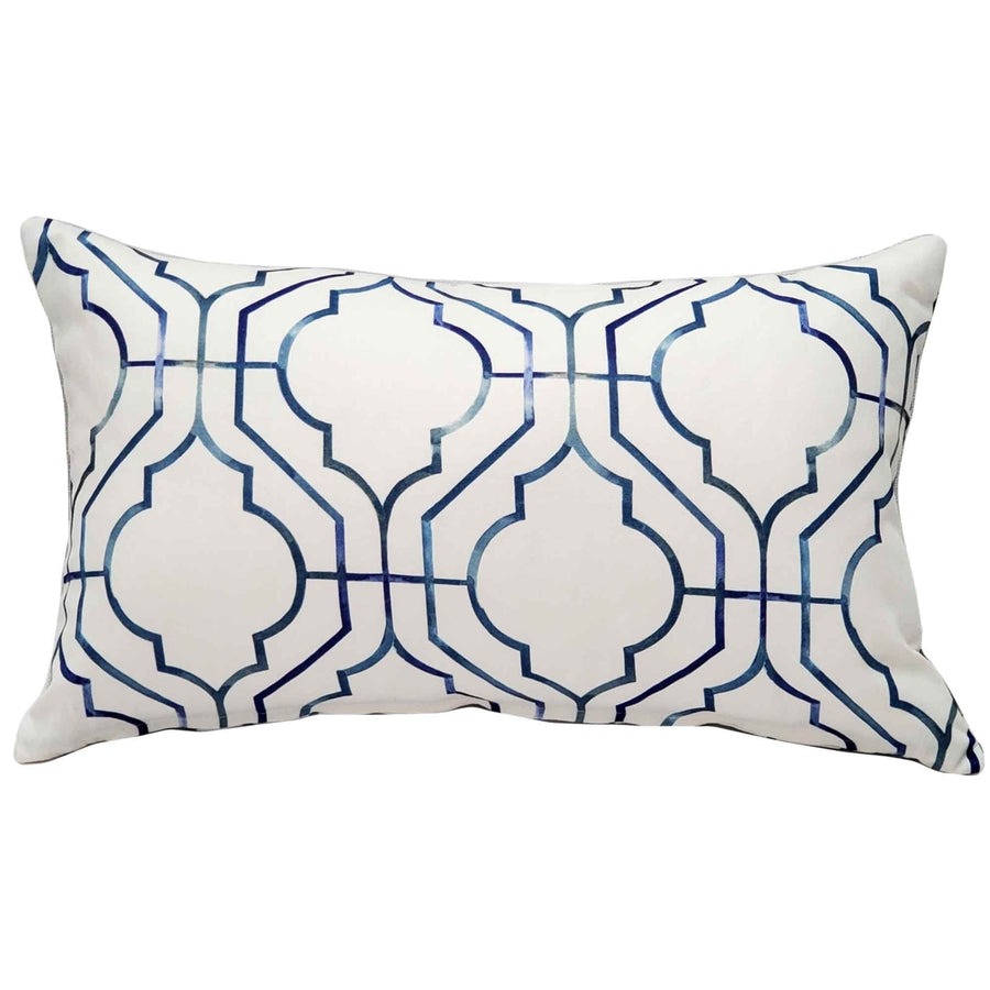 Biltmore Gate Blue Throw Pillow 12x20 Inches Square, Complete Pillow with Polyfill Pillow Insert Image 1