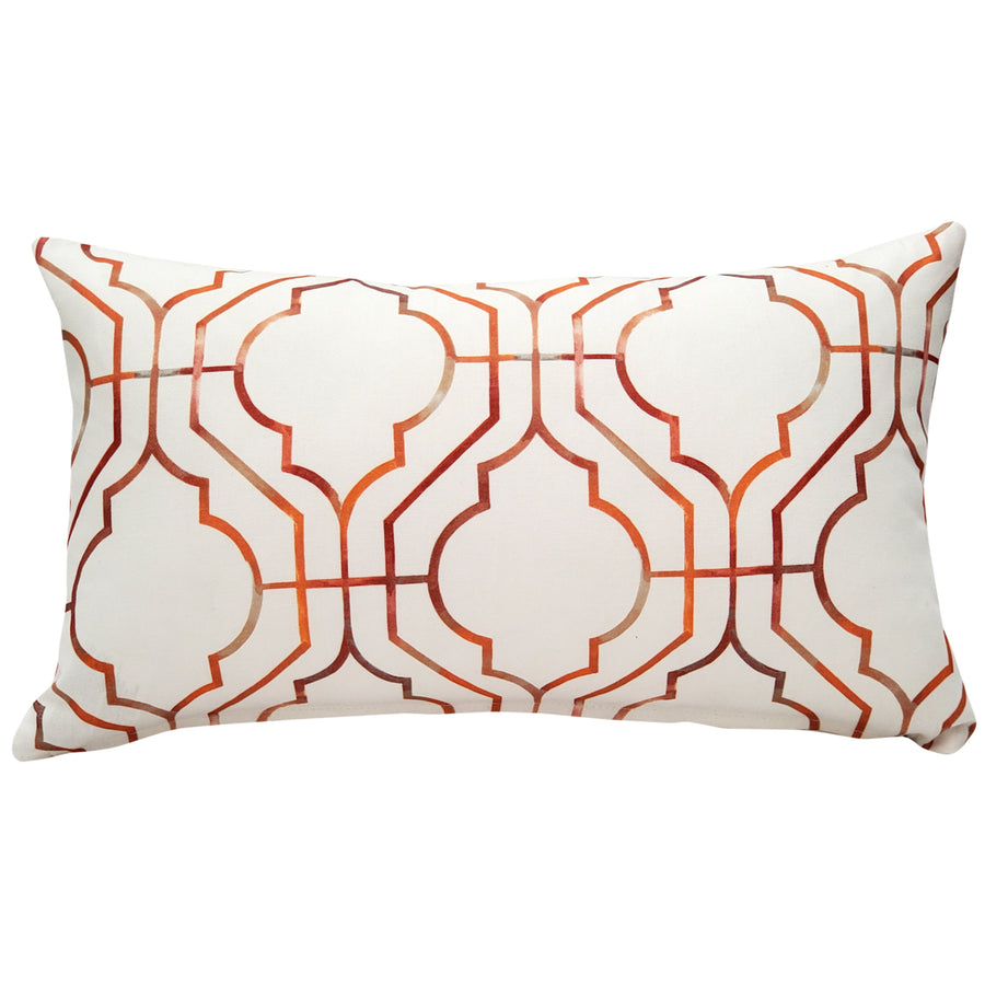 Biltmore Gate Orange Throw Pillow 12x20 Inches Square, Complete Pillow with Polyfill Pillow Insert Image 1