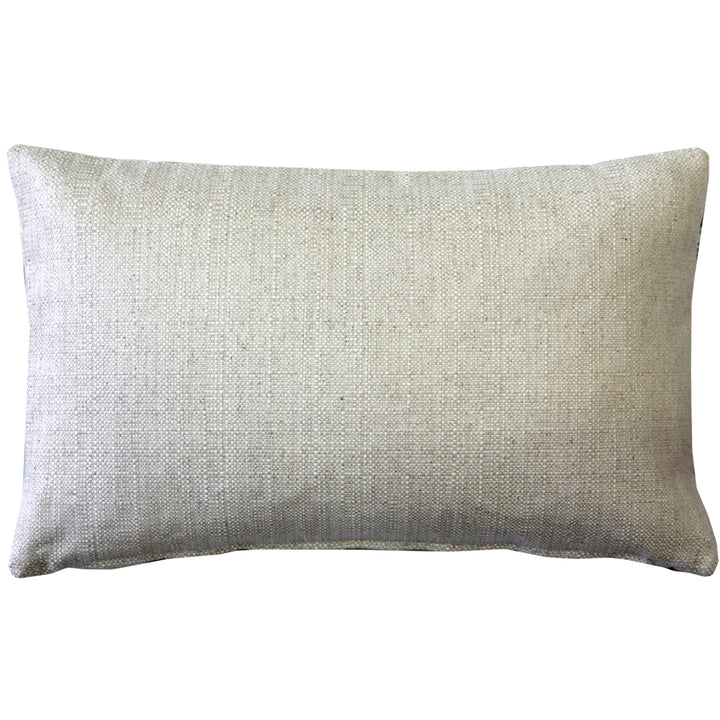 Calliope Gray Damask Throw Pillow 12x20 Rectangular Cotton Linen Blend Insert Image 3