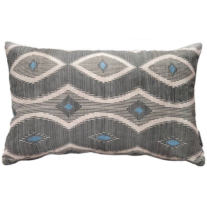 Desmond Blue Diamond Pillow 12x20 Inches Rectangular Polyester Complete Insert Image 1