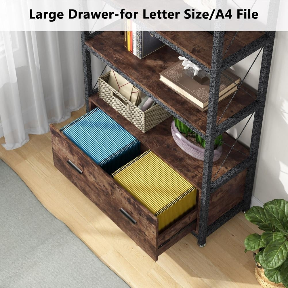 Tribesigns File Cabinet with Drawer, Vertical Lateral Filing Cabinet, Free Standing Storage Cabinet Image 6
