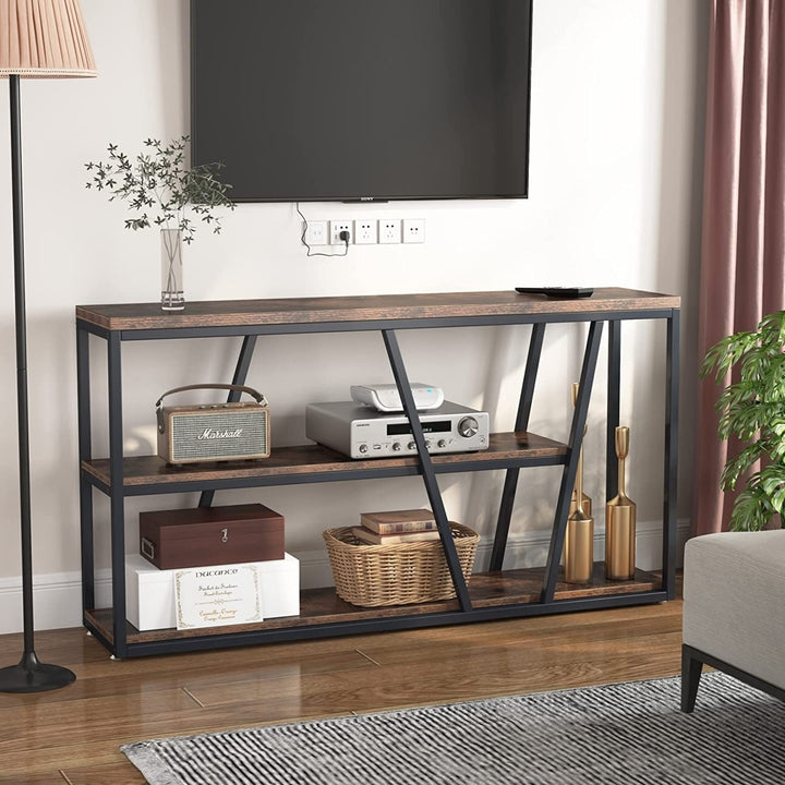 Tribesigns Industrial Console Table 3-Tier Entryway Table with Storage HOGA-HQ0003 Image 4