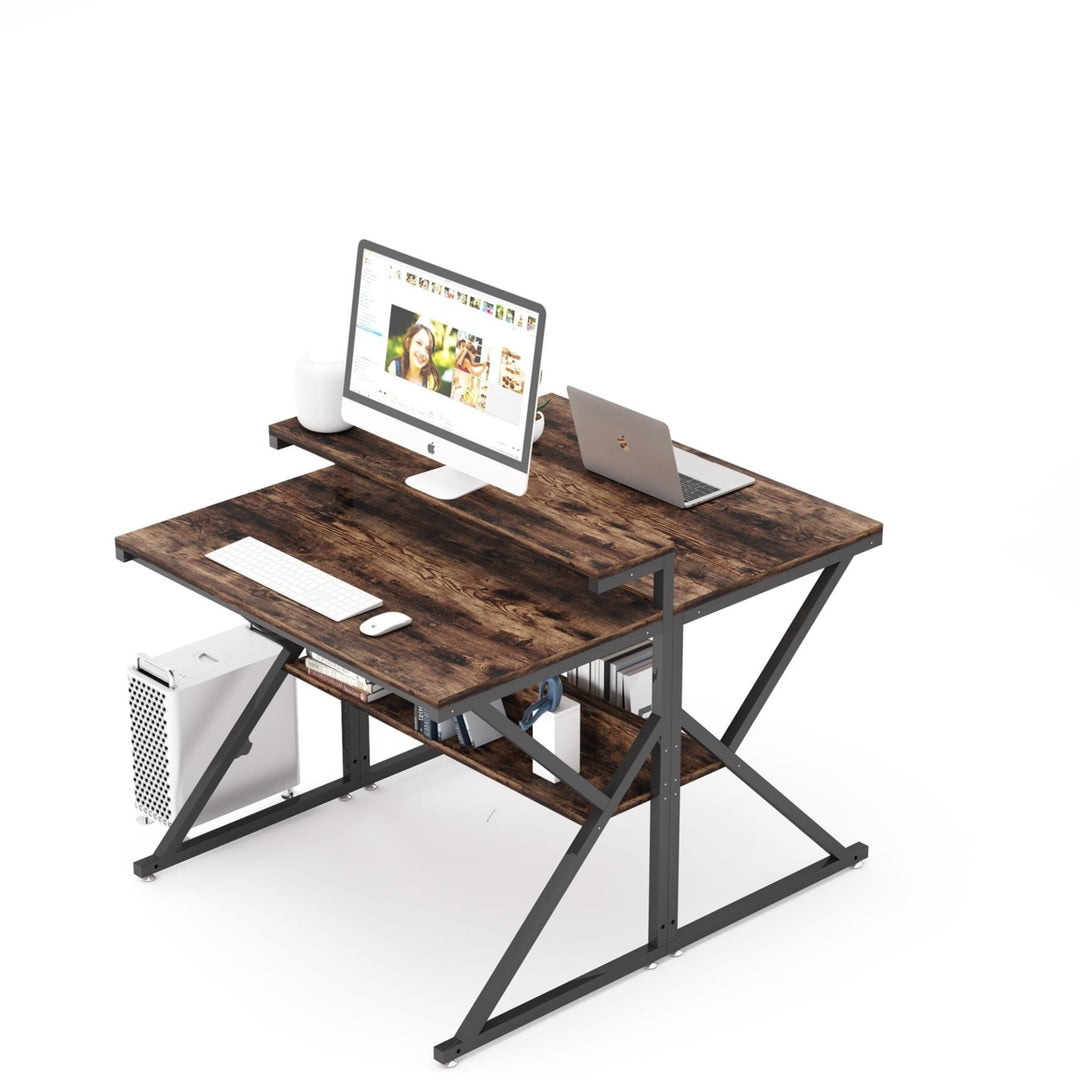 Tribesigns L Shaped Desk with Storage Shelves, 63 inch Reversible Corner Computer Desk with Monitor Stand Image 11