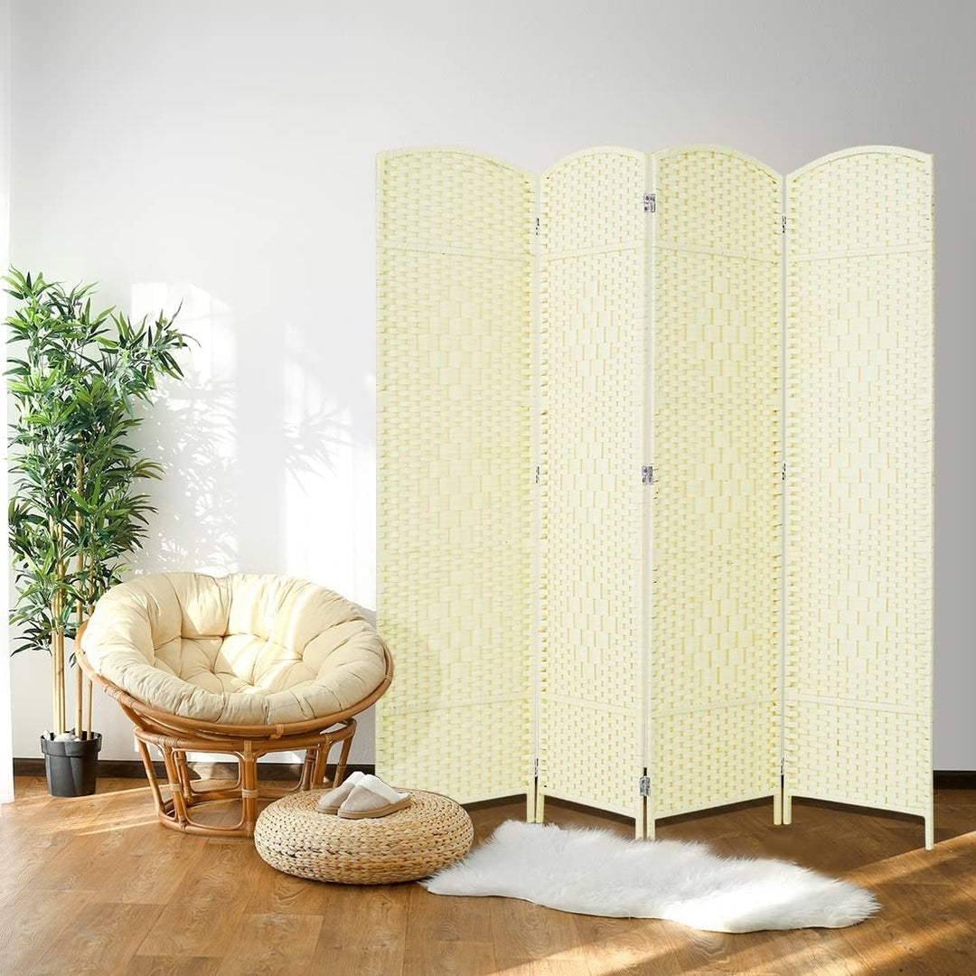 Room Divider 6ft. Tall Extra Wide Extra Wide Privacy Screen, Folding Screens with Diamond Double-Weave Room dividers and Image 1