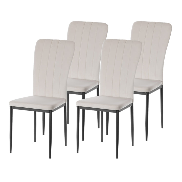 Modern And Contemporary Tufted Velvet Upholstered Accent Dining Chair Image 3