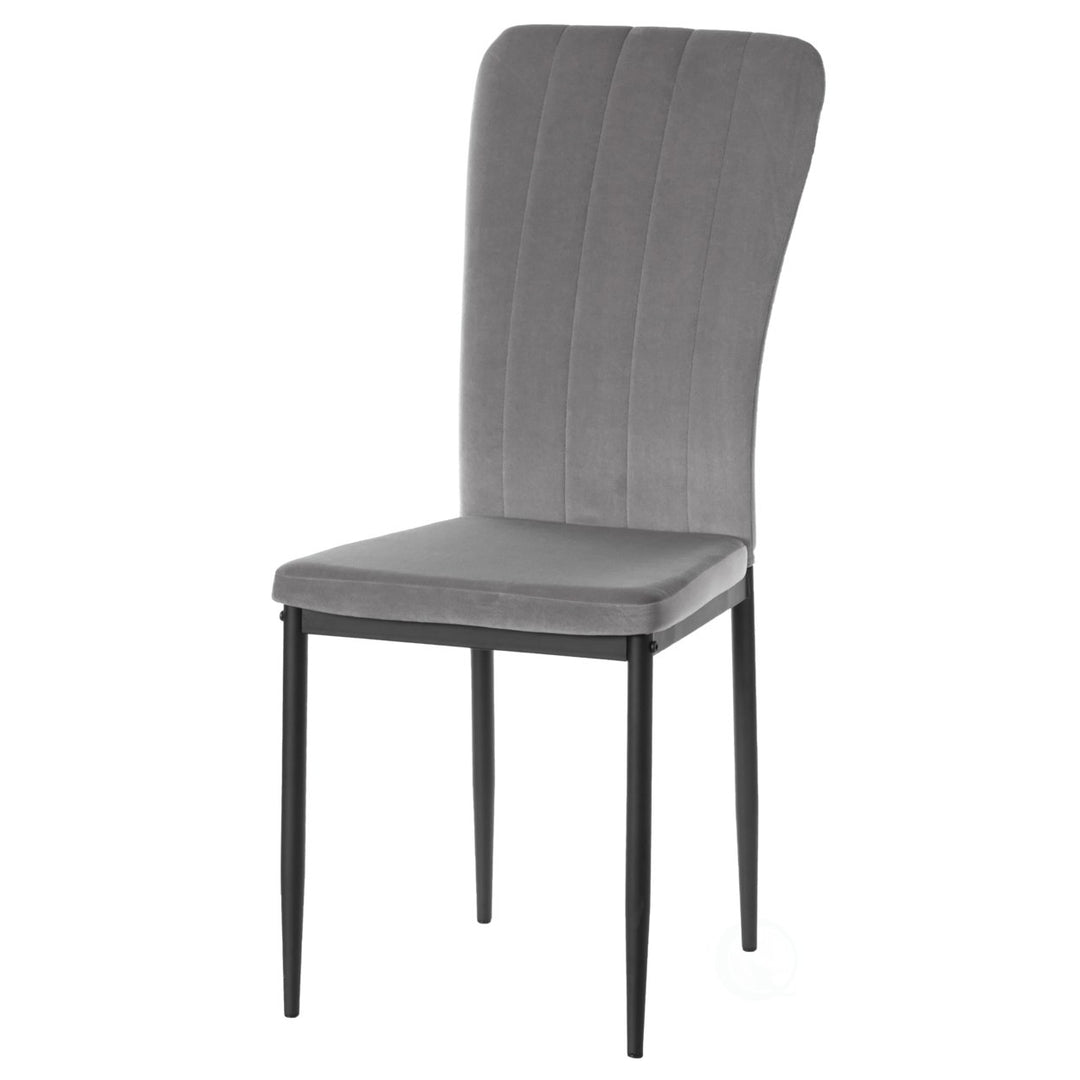 Modern Velvet Upholstered Accent Dining Chair 22x15x38 Metal Legs Easy Assembly Image 6