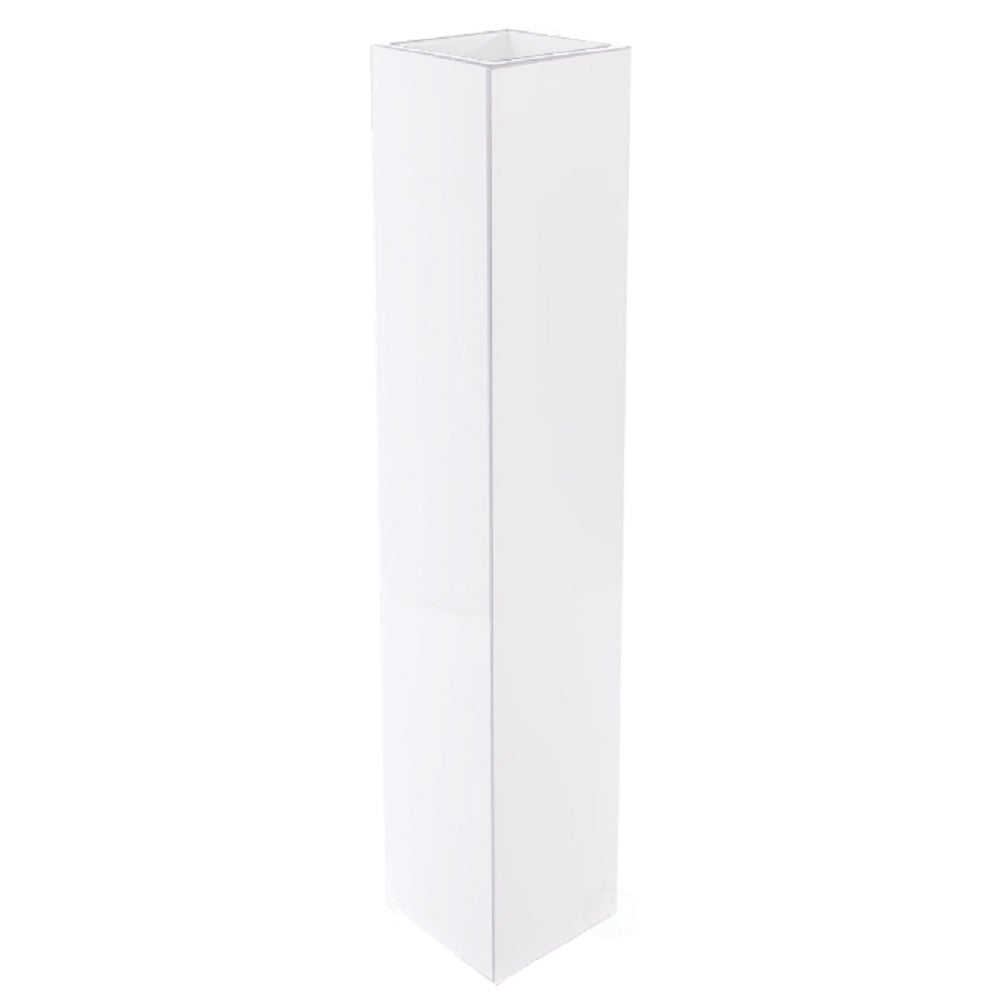 Tall Rectangular Wooden Floor Vase White Large Small Modern Image 5