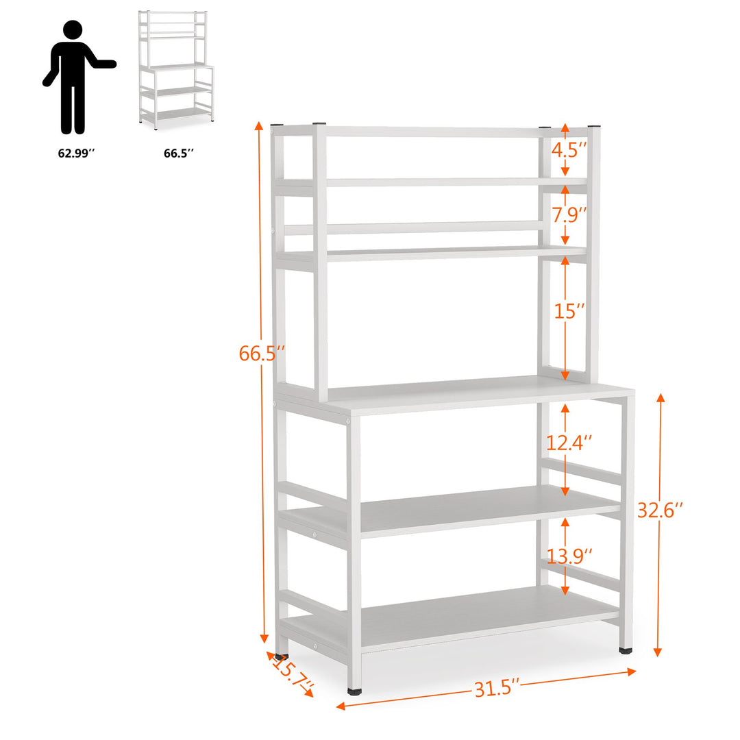 Tribesigns 5-Tier Kitchen Bakers Rack Industrial Storage Shelf Utility Cart Image 9