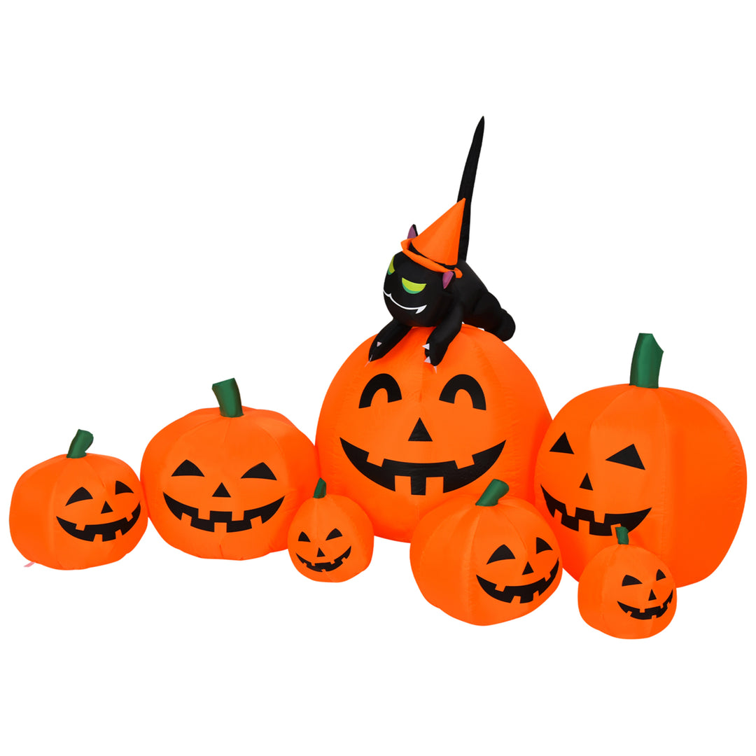 Inflatable Pumpkin Combo Halloween Decoration 7.5ft Length w/ LED Lights Image 4