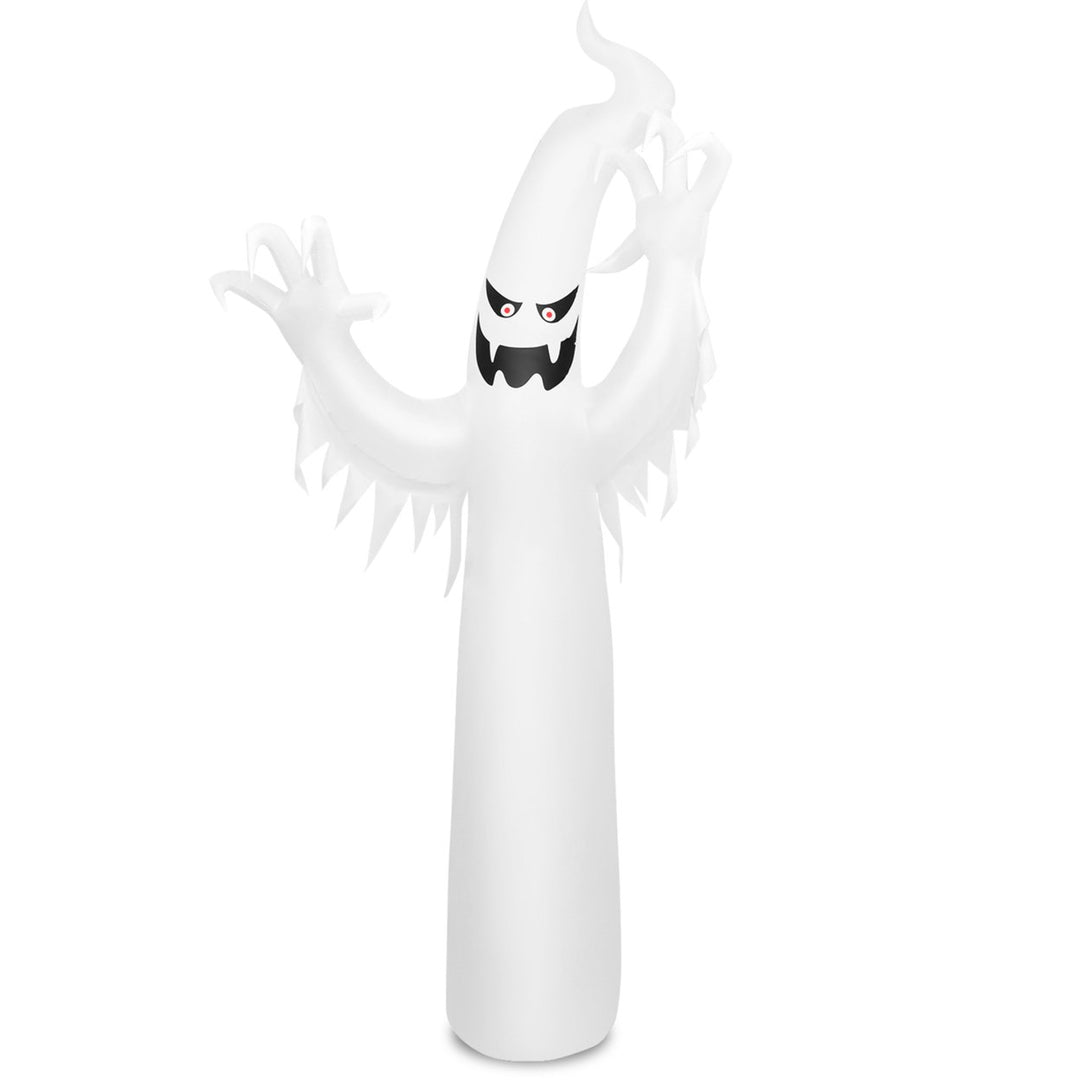 12ft Inflatable Halloween Ghost Blow Up Decoration w/ Built-in Flame Light Image 9