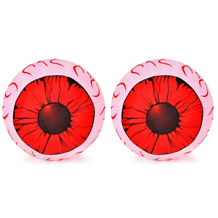 2-Pack Inflatable Halloween Eyeballs 3ft Yard Decoration w/ Built-in LED Lights Image 7