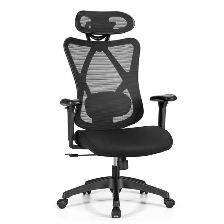 Reclining Mesh Office Chair Swivel Chair w/ Adjustable Lumbar Support Image 1