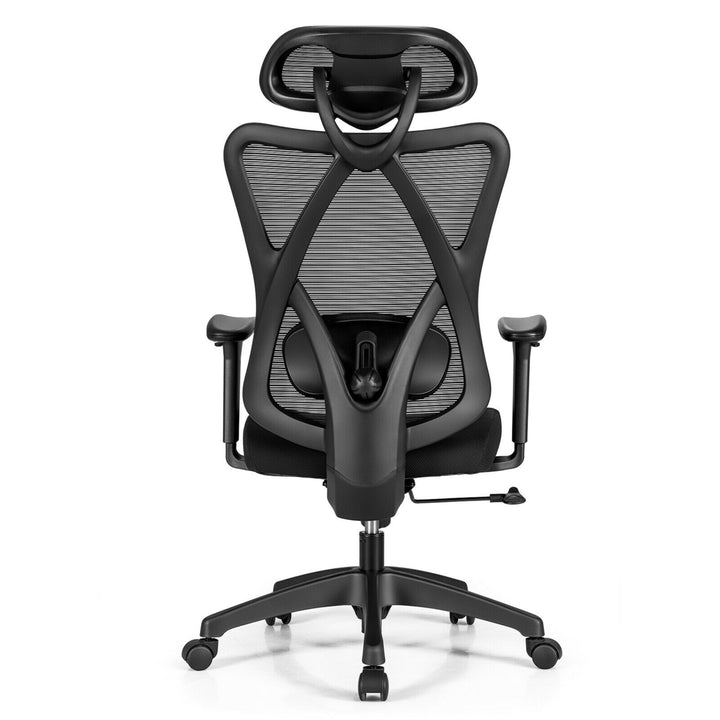 Reclining Mesh Office Chair Swivel Chair w/ Adjustable Lumbar Support Image 10