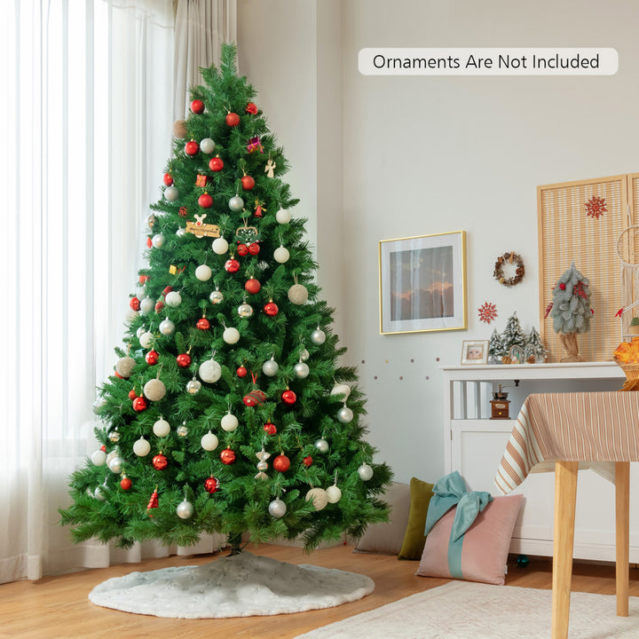 6/7/9 FT Pre-Lit Artificial Christmas Tree Hinged Xmas Tree w/ 8 Flash Modes Image 3