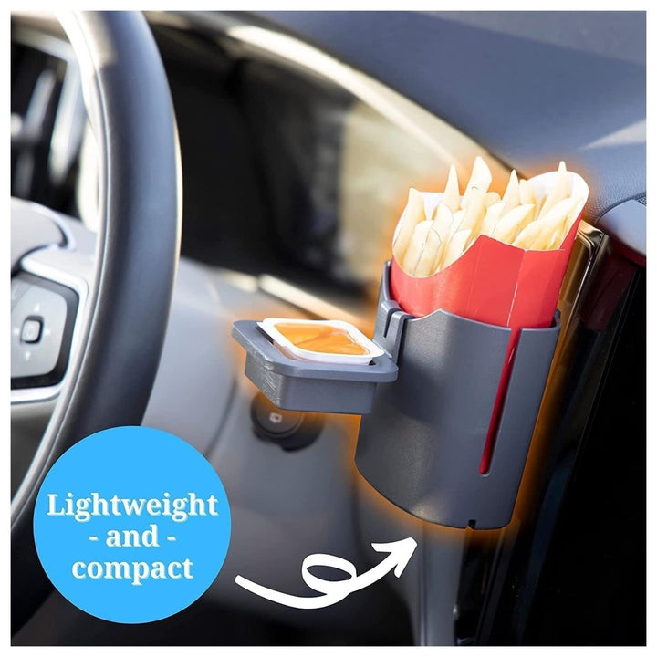 Vent N Door Caddy French Fry and Sauce Holder Combo On The Go Car Door Clip Mighty Mojo Image 3