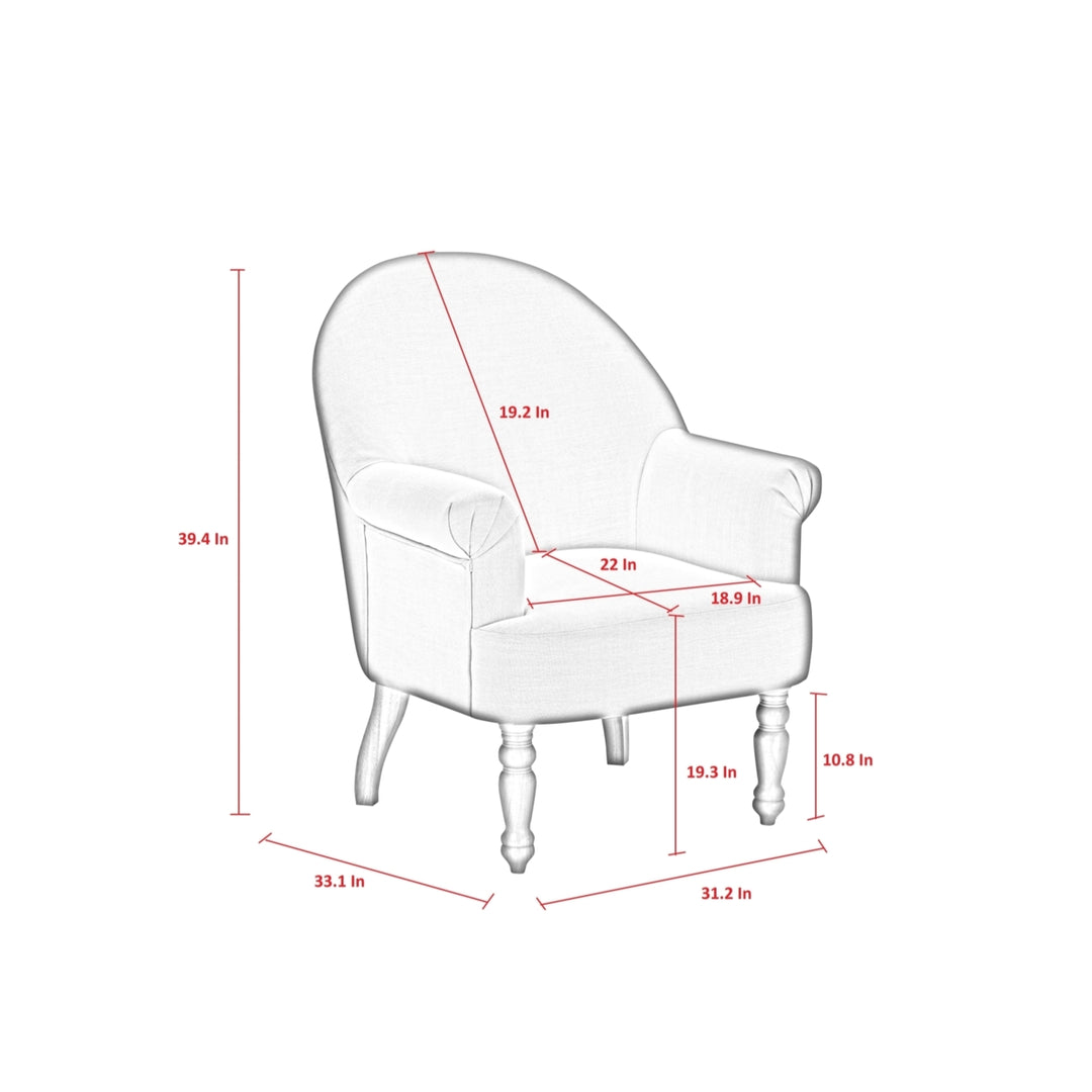 Syed Accent Chair-Upholstered-Flared arms-Curved Back Image 11