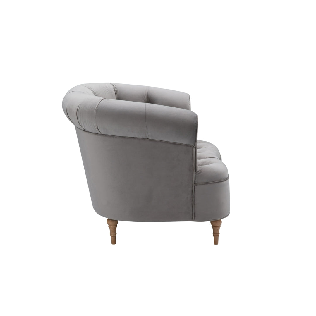 Hailie Accent Chair-Upholstered Button Tufted-Rolled Arms-Web Suspension Image 8
