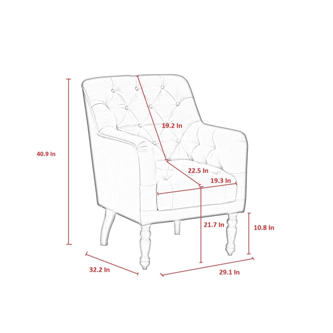 Aislynn Accent Chair-Upholstered-Flared Arms-Web Suspension Image 11