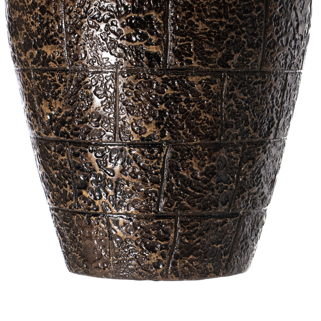 Modern Brown Floor Vase 31 Inch Textured Design Decorative Fiberglass Home Accents Image 5