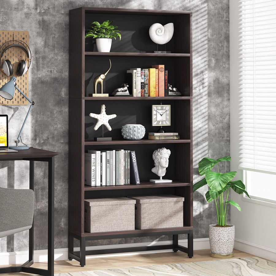 Tribesigns 70.8" Tall Bookcase 5-Tier Bookshelf Heavy Duty Free-Standing Storage Image 1