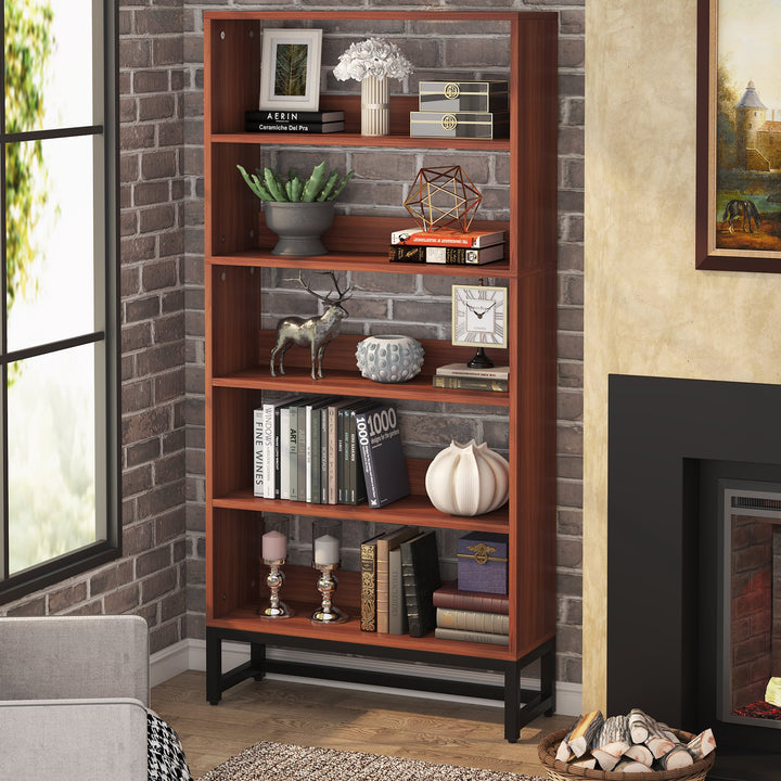 Tribesigns 70.8" Tall Bookcase 5-Tier Bookshelf Heavy Duty Free-Standing Storage Image 3