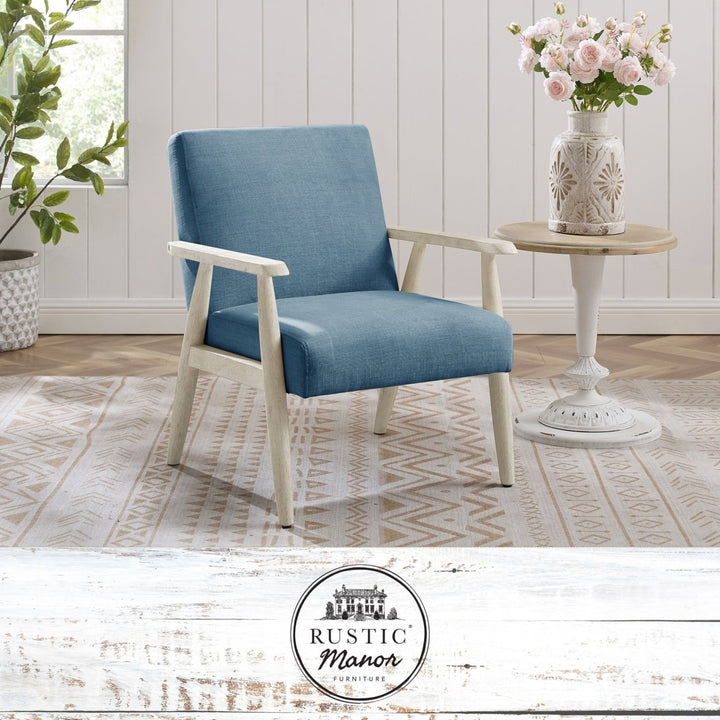 Vivianne Armchair-Upholstered-Square Arms-Sinuous Spring-For Living Room Image 1