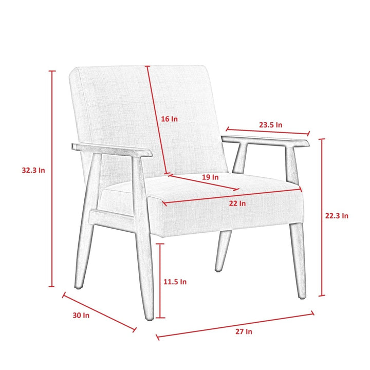 Vivianne Armchair-Upholstered-Square Arms-Sinuous Spring-For Living Room Image 10