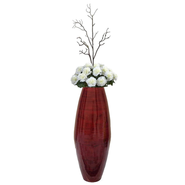 Uniquewise Bamboo Floor Vase 27.5in Tall Decorative Cylinder Image 3