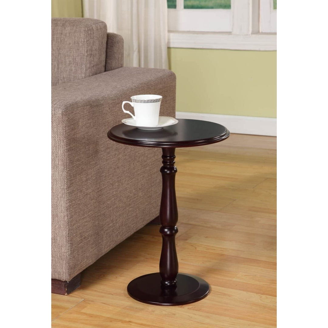 Kings Brand Furniture - Dark Cherry Finish Wood Plant Stand Accent Side End Table Image 1